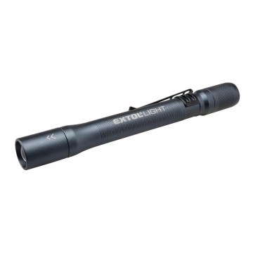Extol - LED-taskulamppu LED/2xAAA IP54 antrasiitti