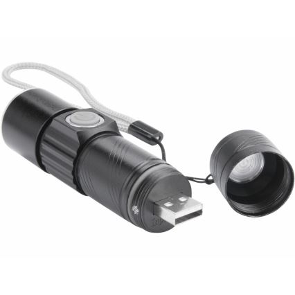 Extol - LED taskulamppu LED/3W/450 mAh/3,7V musta