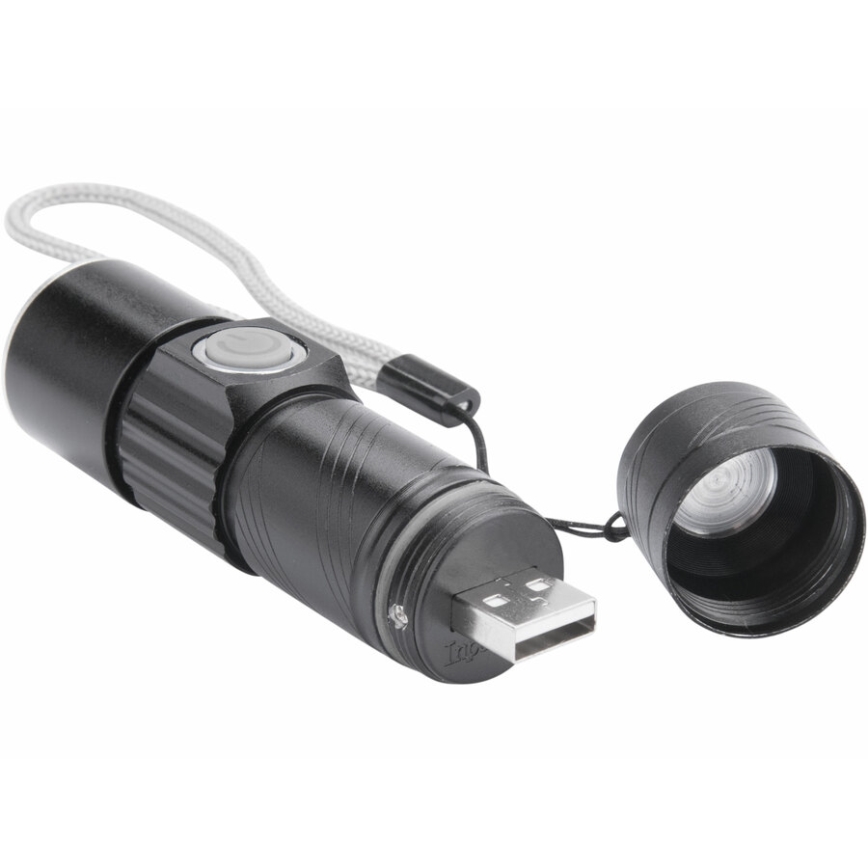 Extol - LED taskulamppu LED/3W/450 mAh/3,7V musta