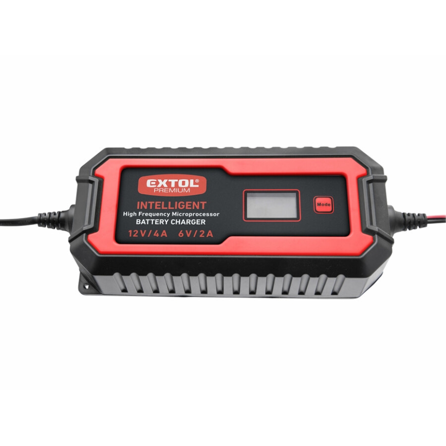 Extol Premium - Auton akkulaturi 9-vaiheinen 6/12V 4A IP65