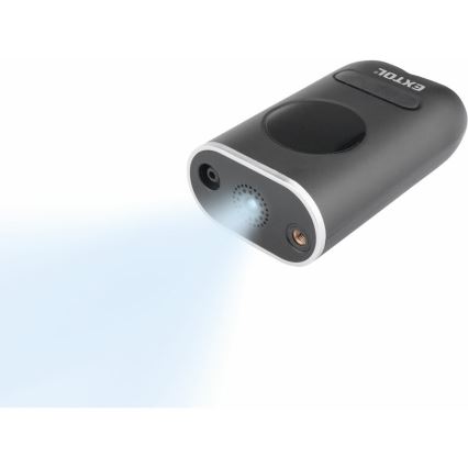 Extol Premium - Digitaalinen taskukompressori 2000 mAh 7,4V musta