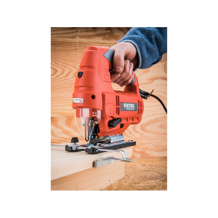 Extol Premium - Jigsaw laserilla ja LED-valaistuksella 800W/230V