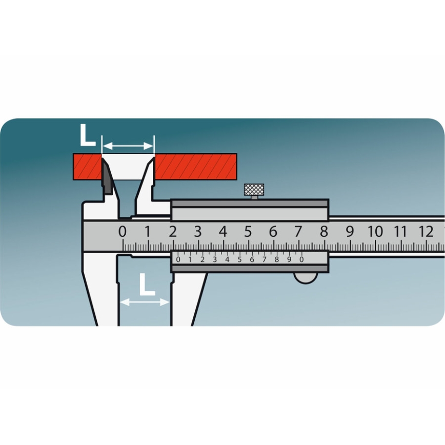 Extol Premium - Liukuva metallimitta 0-150 mm