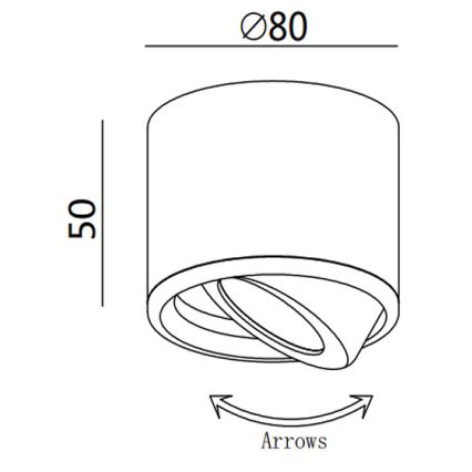 Fabas 3430/71/102 - LED-kohdevalaisin ANZIO 1xLED/6W/230V