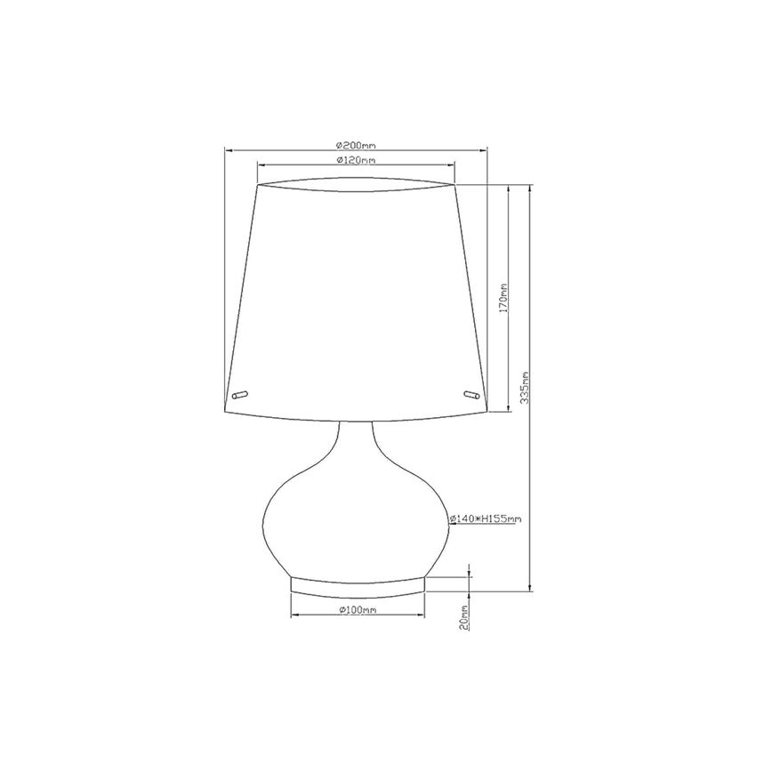 Fabas Luce 2533-34-102 - Pöytävalaisin ADE 1xG9/25W/230V + 1xE14/60W