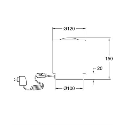 Fabas Luce 3257-30-138 - LED Himmennettävä kosketuspöytävalaisin SIMI LED/8W/230V hopea