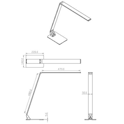 Fabas Luce 3265-30-101 - Himmennettävä LED-pöytävalaisin WASP LED/12W/230V 3000/4000/5000K musta