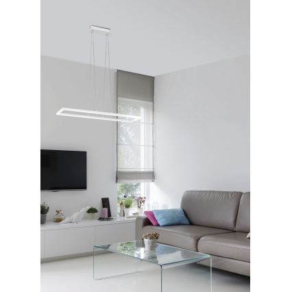 Fabas Luce 3394-45-102 - Himmennettävä LED-kattokruunu johdossa BARD LED/52W/230V 3000K valkoinen