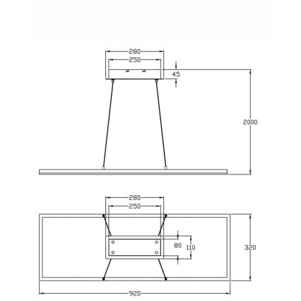 Fabas Luce 3394-45-102 - Himmennettävä LED-kattokruunu johdossa BARD LED/52W/230V 3000K valkoinen