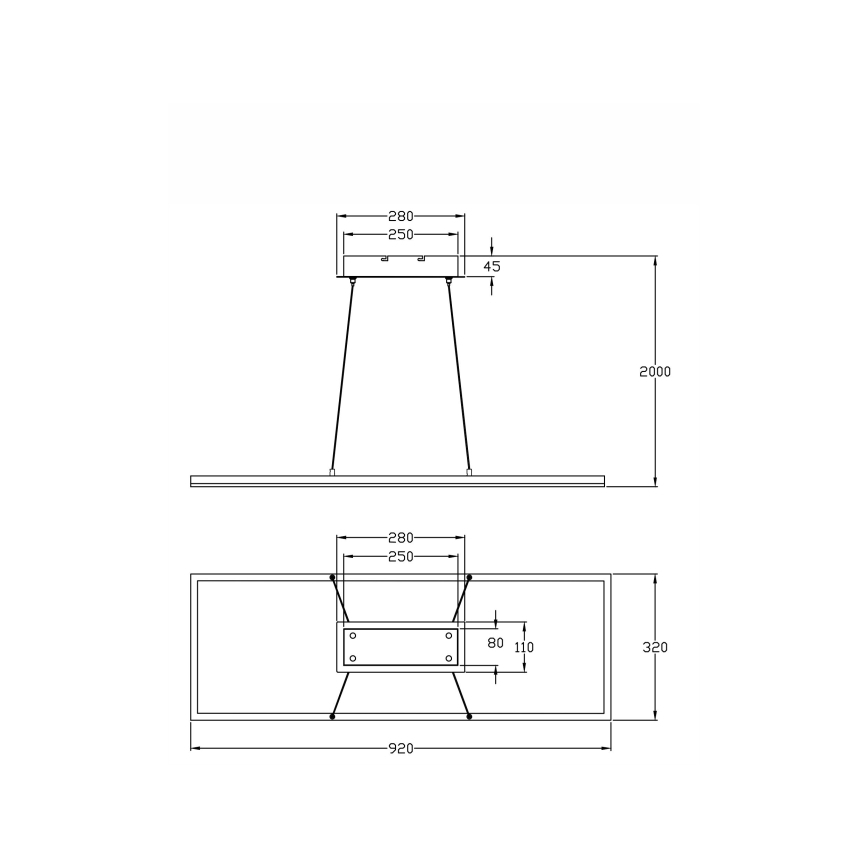 Fabas Luce 3394-45-102 - Himmennettävä LED-kattokruunu johdossa BARD LED/52W/230V 3000K valkoinen