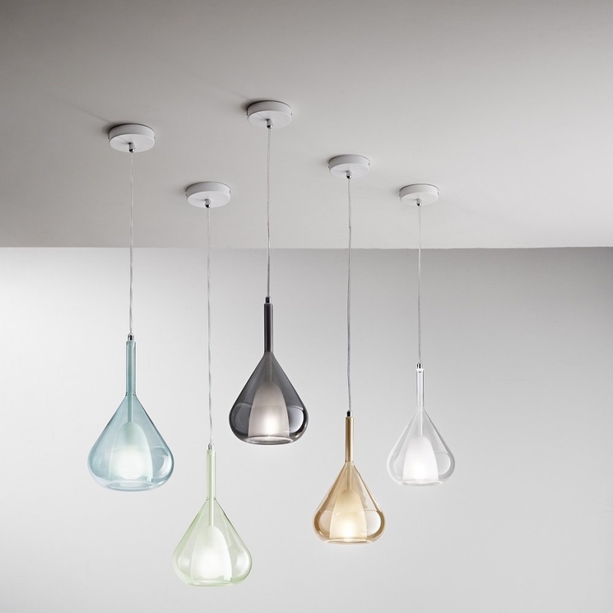 Fabas Luce 3481-40-126 - Kattokruunu johdossa LILA 1xE27/40W/230V harmaa