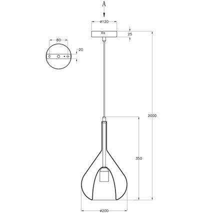 Fabas Luce 3481-40-241 - Kattokruunu johdossa LILA 1xE27/40W/230V läpinäkyvä