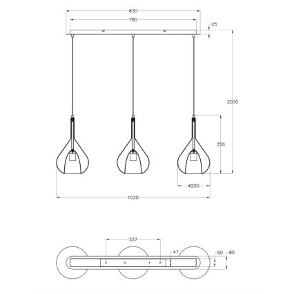 Fabas Luce 3481-48-297 - Kattokruunu johdossa LILA 3xE27/40W/230V läpinäkyvä/kulta/harmaa