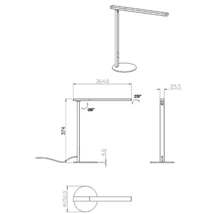 Fabas Luce 3550-30-101 - Himmennettävä LED-pöytävalaisin IDEAL LED/10W/230V 3000-6000K musta