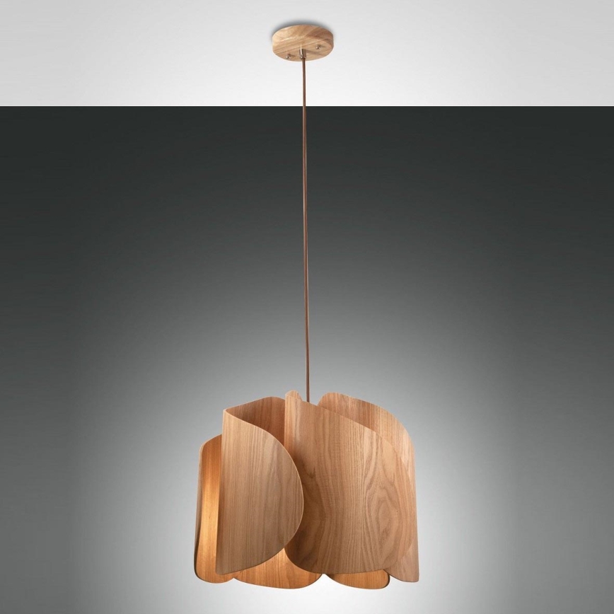Fabas Luce 3672-40-132 - Kattokruunu johdossa PEVERO 1xE27/40W/230V puu