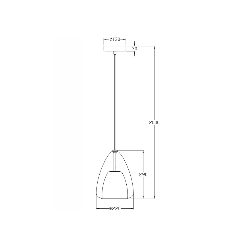 Fabas Luce 3673-40-125 - Kattokruunu johdossa BRITTON 1xE27/40W/230V kulta