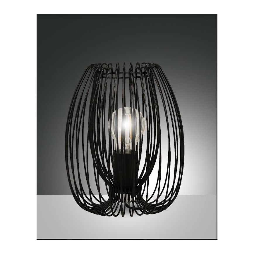 Fabas Luce 3677-34-101 - Pöytävalaisin CAMP 1xE27/40W/230V musta