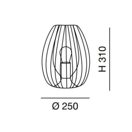 Fabas Luce 3677-34-102 - Pöytävalaisin CAMP 1xE27/40W/230V valkoinen