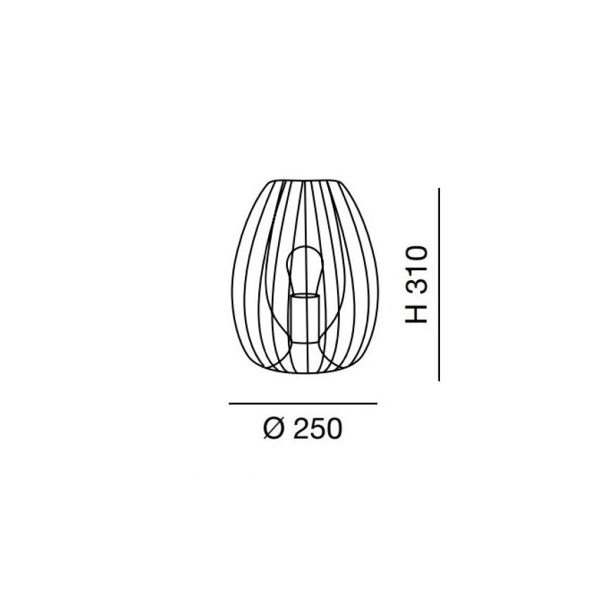 Fabas Luce 3677-34-102 - Pöytävalaisin CAMP 1xE27/40W/230V valkoinen