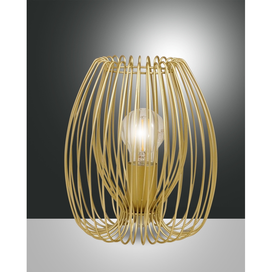 Fabas Luce 3677-34-225 - Pöytävalaisin CAMP 1xE27/40W/230V kultainen
