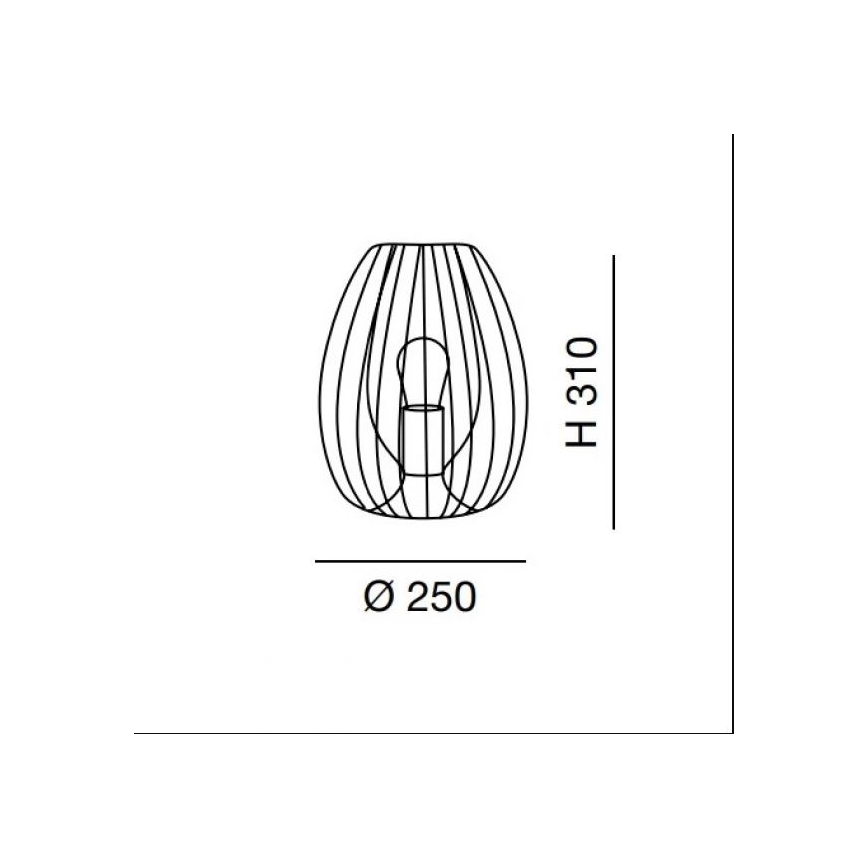 Fabas Luce 3677-34-225 - Pöytävalaisin CAMP 1xE27/40W/230V kultainen