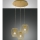 Fabas Luce 3677-47-225 - Kattokruunu johdossa CAMP 3xE27/40W/230V kultainen