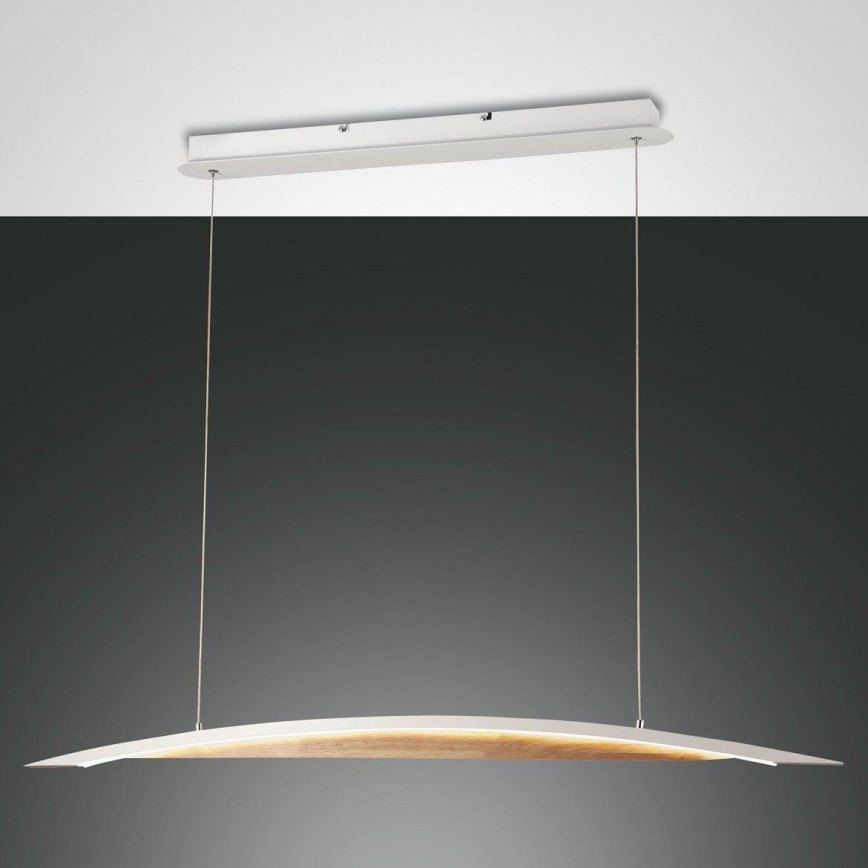 Fabas Luce 3697-40-102 - Himmennettävä LED-kattokruunu johdossa CORDOBA LED/36W/230V valkoinen/puu