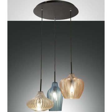 Fabas Luce 3725-47-363 - Kattokruunu johdossa OLBIA 3xE27/40W/230V