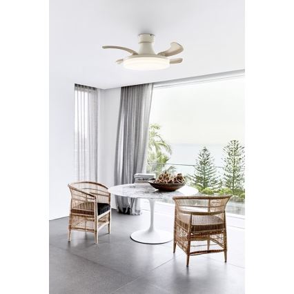 FANAWAY 210664 - LED himmennettävä kattovalo ORBIT LED/25W/230V beige/valkoinen + kauko-ohjaus