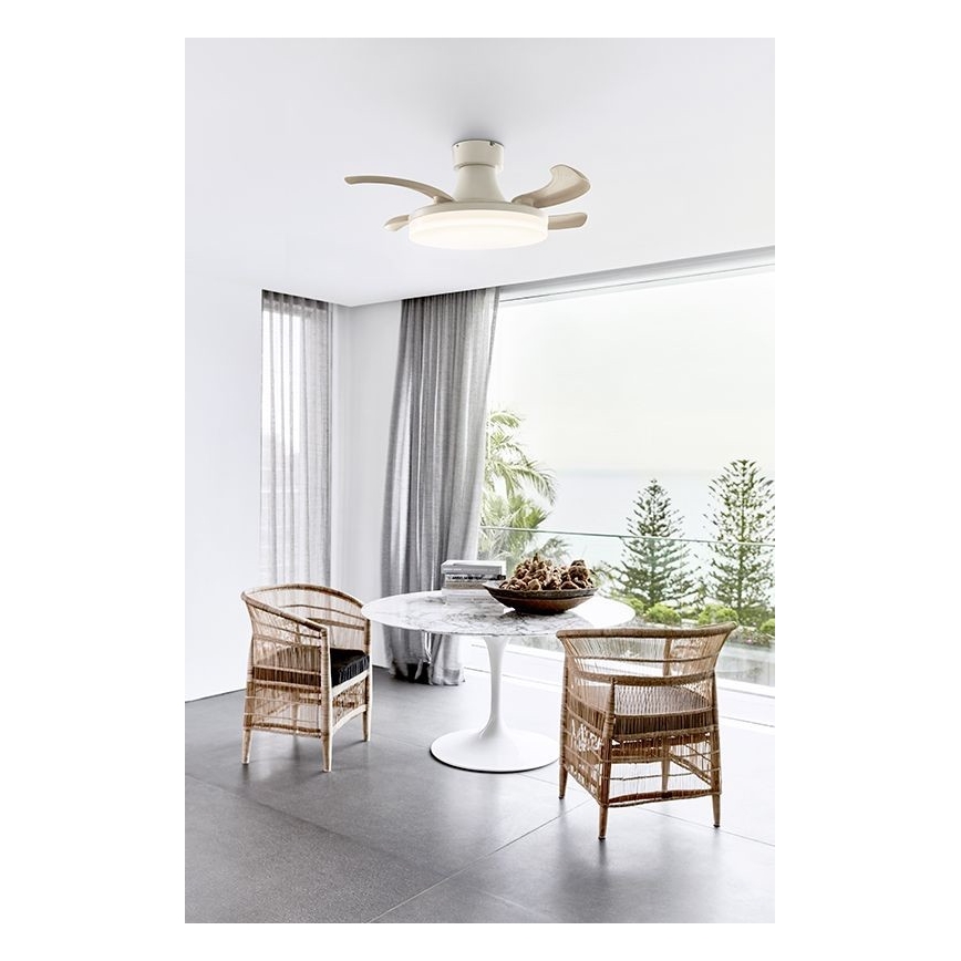 FANAWAY 210664 - LED himmennettävä kattovalo ORBIT LED/25W/230V beige/valkoinen + kauko-ohjaus