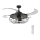 FANAWAY 212920 - LED Kattotuuletin INDUSTRI 3xE27/4W/230V musta + kauko-ohjaus