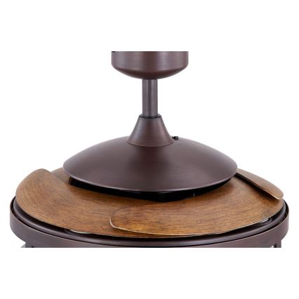 FANAWAY 212925 - LED Kattoilmaisin CLASSIC 3xE27/4W/230V ruskea + kaukosäädin