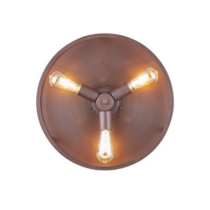 FANAWAY 212925 - LED Kattotuuletin CLASSIC 3xE27/4W/230V ruskea + kauko-ohjaus