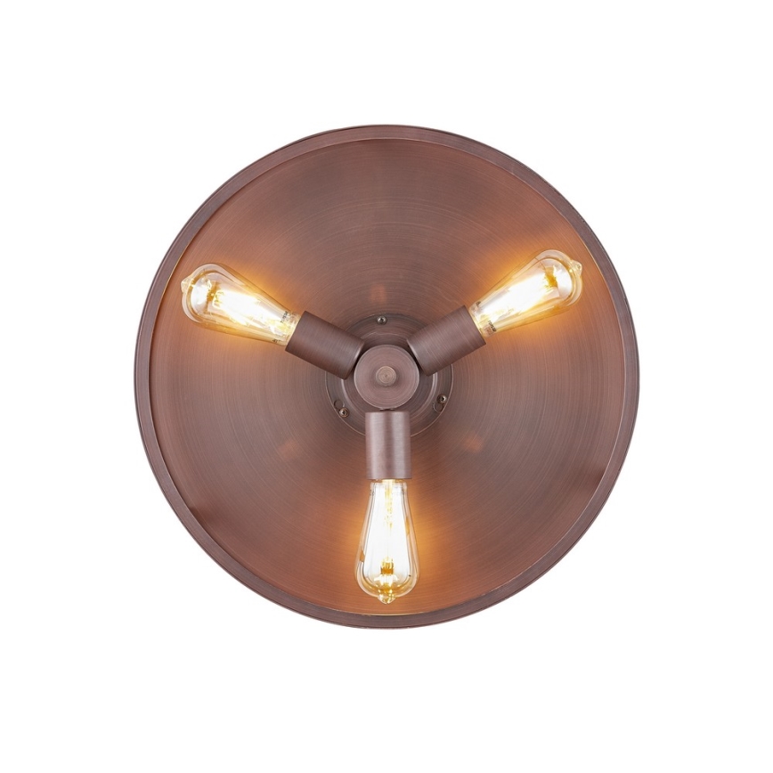 FANAWAY 212925 - LED Kattotuuletin CLASSIC 3xE27/4W/230V ruskea + kauko-ohjaus