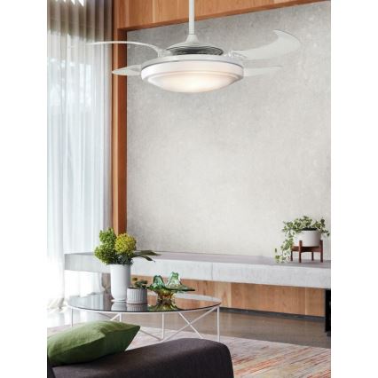 FANAWAY 212980 - Kattotuuletin EVORA 2xE27/15W/230V valkoinen + kauko-ohjaus