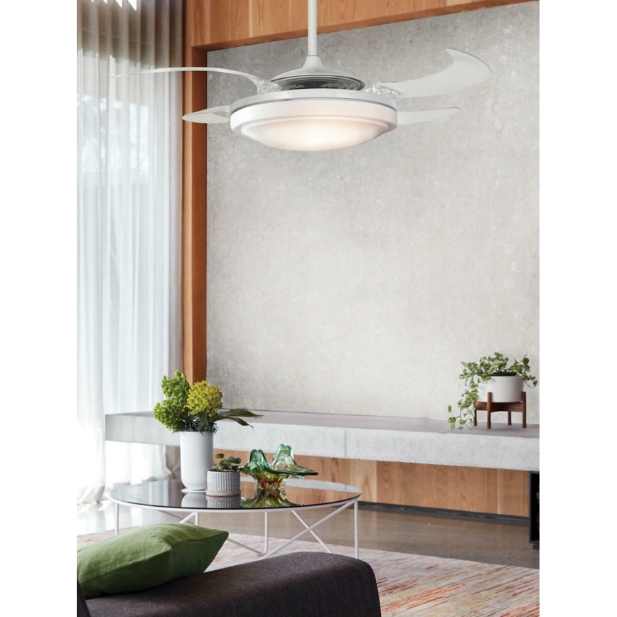 FANAWAY 212980 - Kattotuuletin EVORA 2xE27/15W/230V valkoinen + kauko-ohjaus
