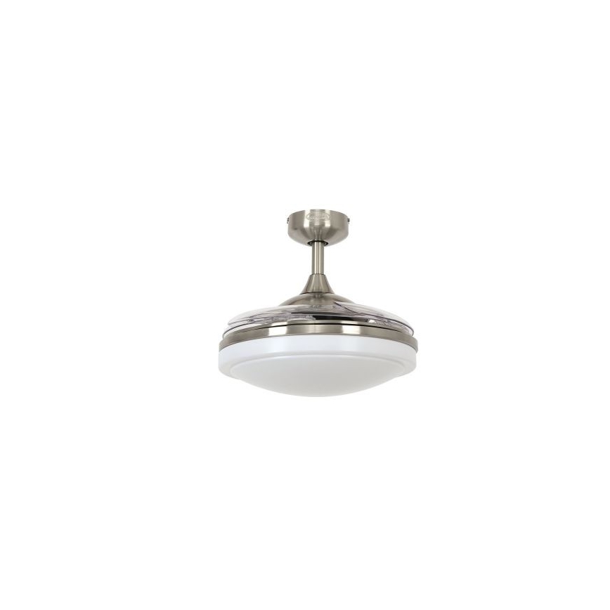 FANAWAY 212982 - Kattotuuletin EVORA 2xE27/20W/230V kiiltävä kromi + kauko-ohjaus