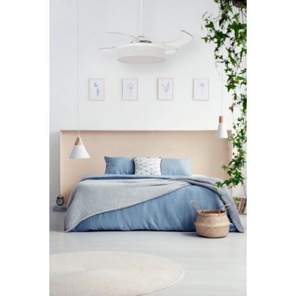 FANAWAY 511030 - LED Kattotuuletin FRASER 3xE27/20W/230V valkoinen + kauko-ohjaus