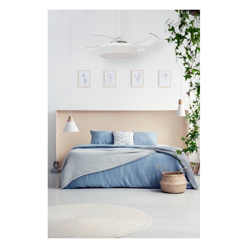 FANAWAY 511030 - LED Kattotuuletin FRASER 3xE27/20W/230V valkoinen + kauko-ohjaus