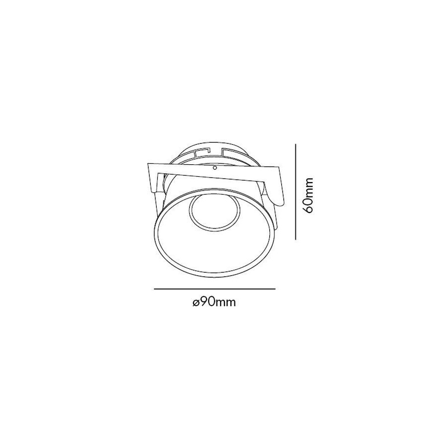FARO 02200503 - Kylpyhuoneen upotettu valo FRESH 1xGU10/50W/230V IP44
