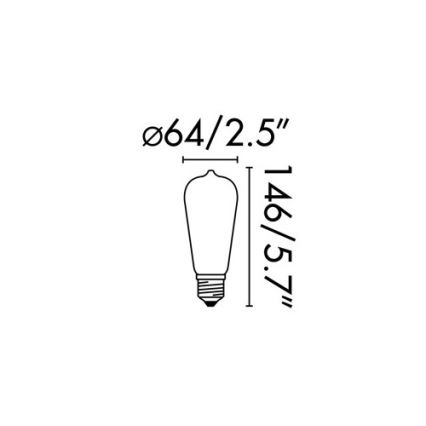FARO 17428 - LED-polttimo FILAMENT E27/4W/230V 2200K