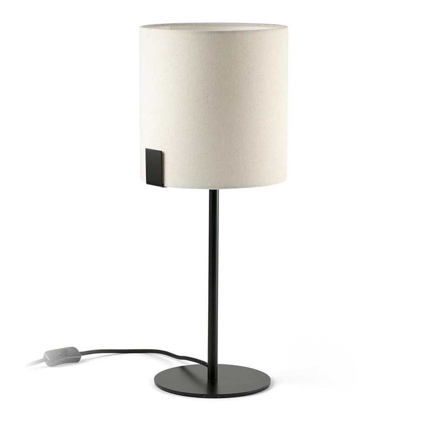 FARO 20054 - Pöytävalaisin NILA 1xE27/15W/230V kerma/musta