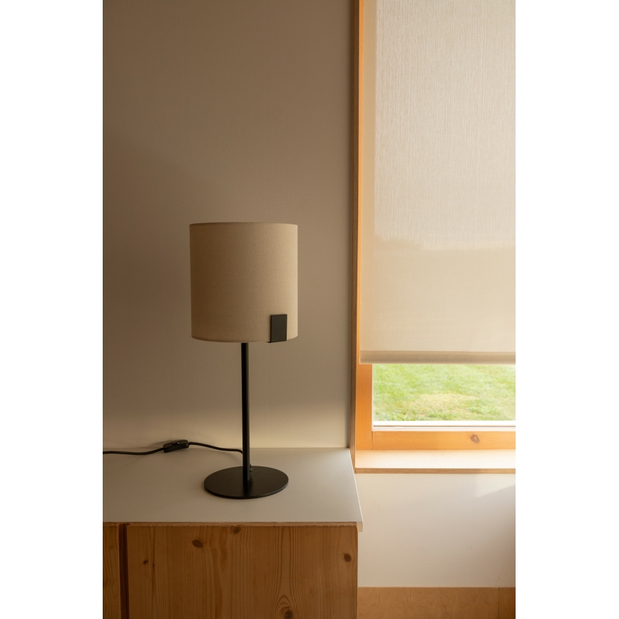 FARO 20054 - Pöytävalaisin NILA 1xE27/15W/230V kerma/musta