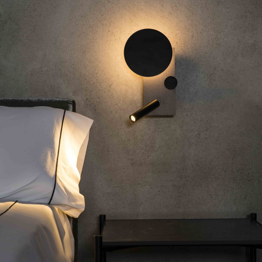 FARO 20065 - LED Himmenntettäv pieni seinä lamppu KLEE LED/10W/230V + LED/3W oikea