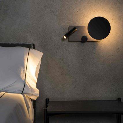 FARO 20065 - LED Himmenntettäv pieni seinä lamppu KLEE LED/10W/230V + LED/3W oikea
