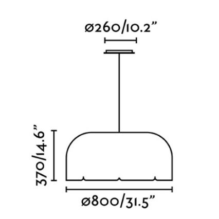 Faro 20104 - LED-kattokruunu johdossa MUTE LED/24W/230V halkaisija 80 cm 4000K