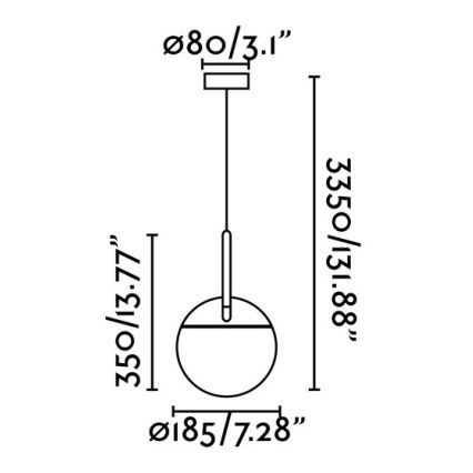 FARO 28210 - Kattokruunu narulla MINE 1xE27 / 40W / 230V