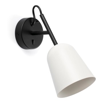 FARO 28258 - Seinävalaisin STUDIO 1xE14/8W/230V valkoinen/musta