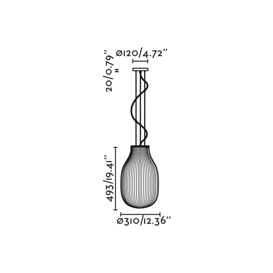 FARO 28300 - Kattokruunu johdossa ISABELLE 1xE27/15W/230V halkaisija 31 cm valkoinen