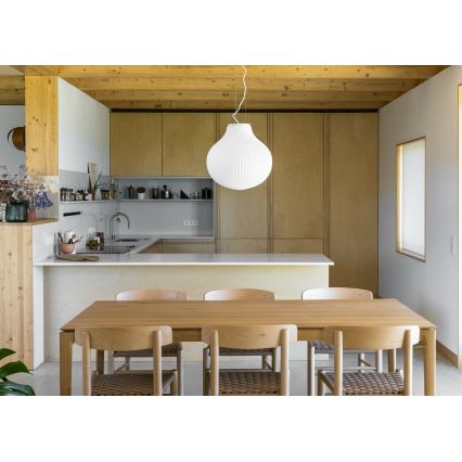 FARO 28301 - Kattokruunu johdossa ISABELLE 1xE27/15W/230V halkaisija 40 cm valkoinen